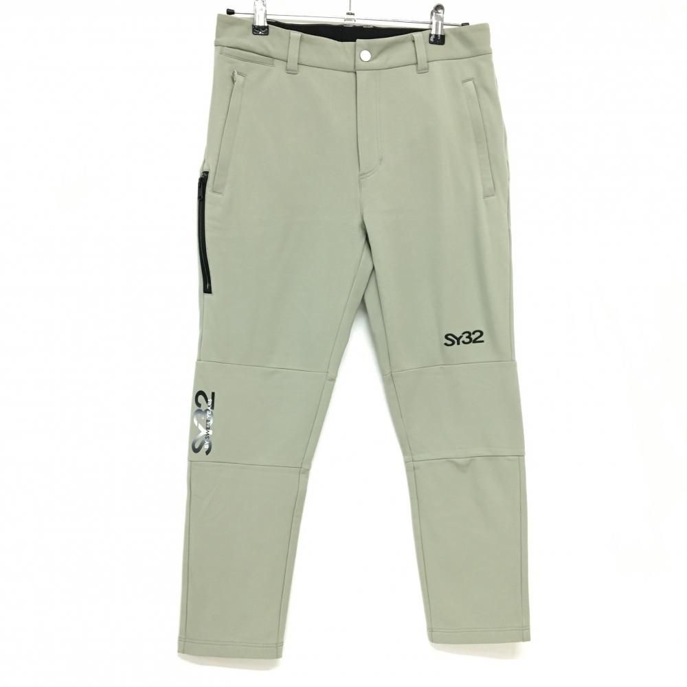 エスワイサーティトゥ パンツ ライトカーキ 裏起毛 ストレッチ メンズ M ゴルフウェア SY32 BY SWEET YEARS