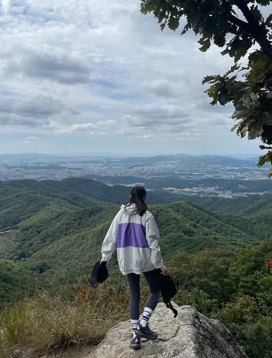 白パープル ウィンドブレーカー