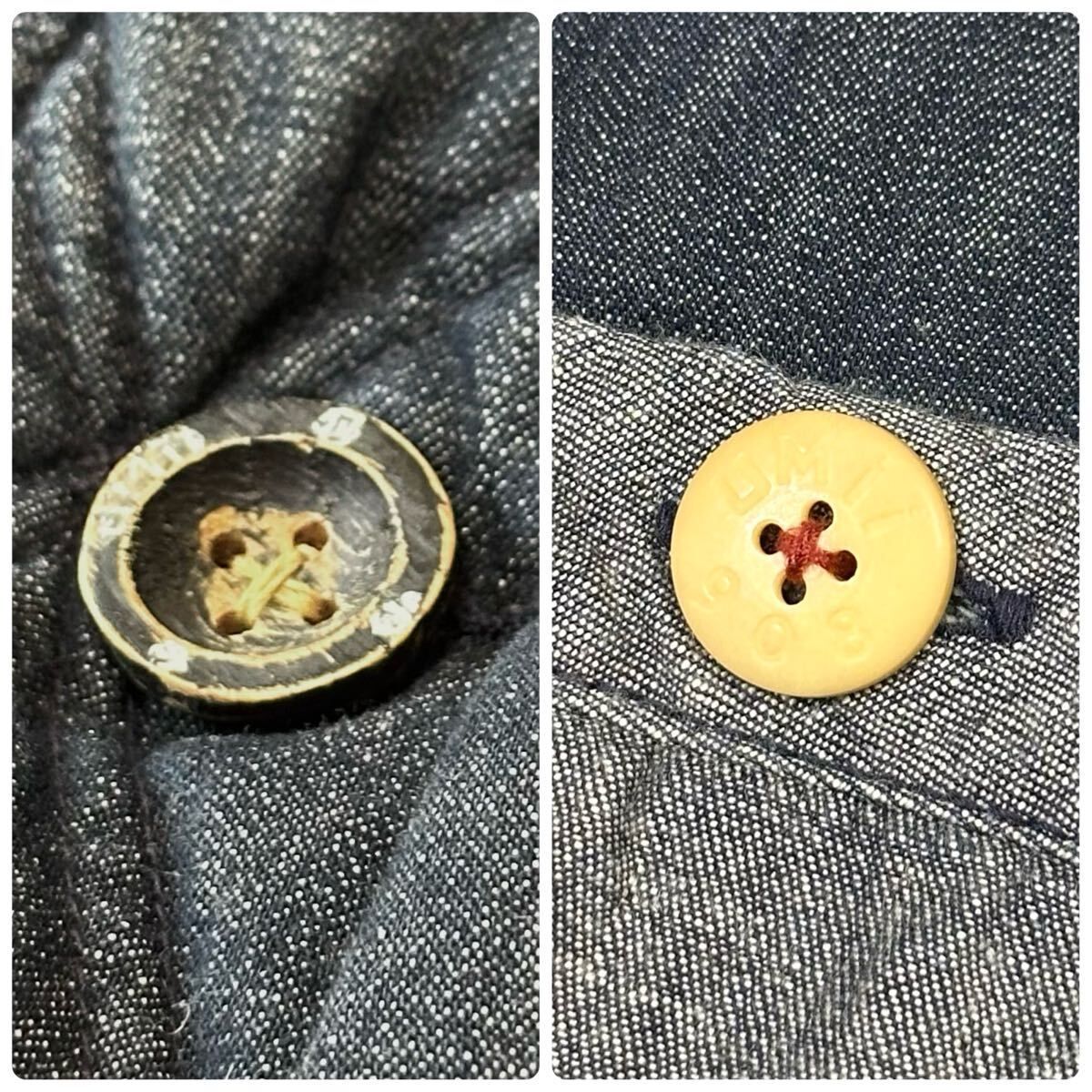 美品 45rpm Umii908 藍染め キルティングデニムダウンジャケット