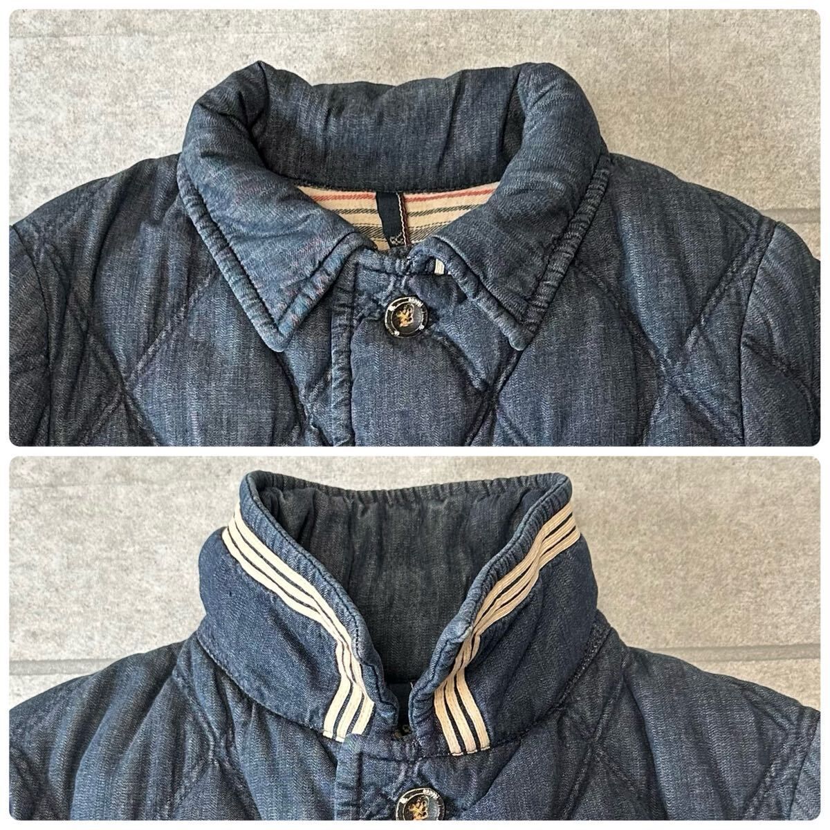 美品 45rpm Umii908 藍染め キルティングデニムダウンジャケット