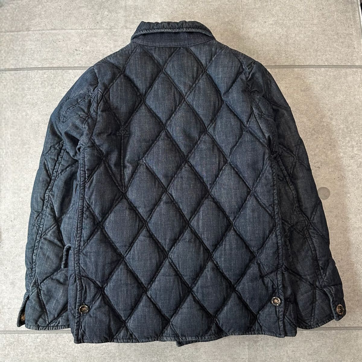 美品 45rpm Umii908 藍染め キルティングデニムダウンジャケット