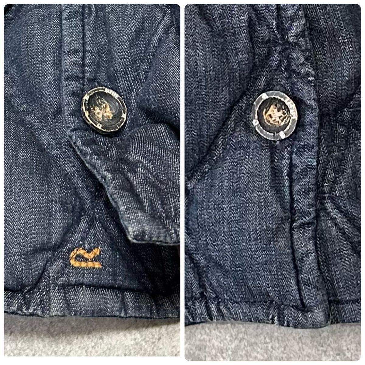 美品 45rpm Umii908 藍染め キルティングデニムダウンジャケット