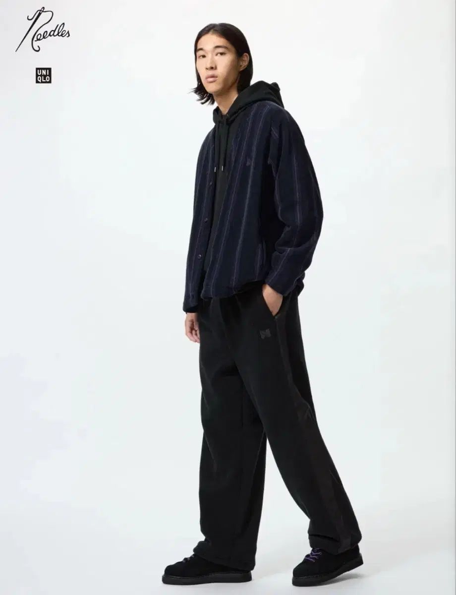 ユニクロ ニードルズ パンツ ブラック L