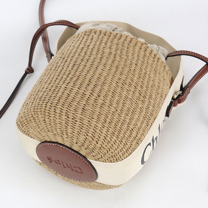 Chloe クロエ スモールバスケット ウッディ カゴバッグ フェアトレードペーパー レディース