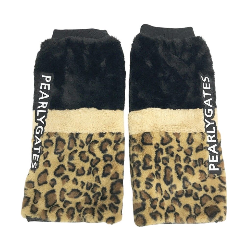 PEARLY GATES パーリーゲイツ ボア レッグウォーマー レオパード柄 ブラウン系 FR 240101421672 ゴルフウェア ストスト