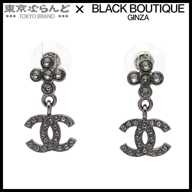 シャネル CHANEL ピアス シルバー メタル ラインストーン ココマーク B23A レディース 101821381