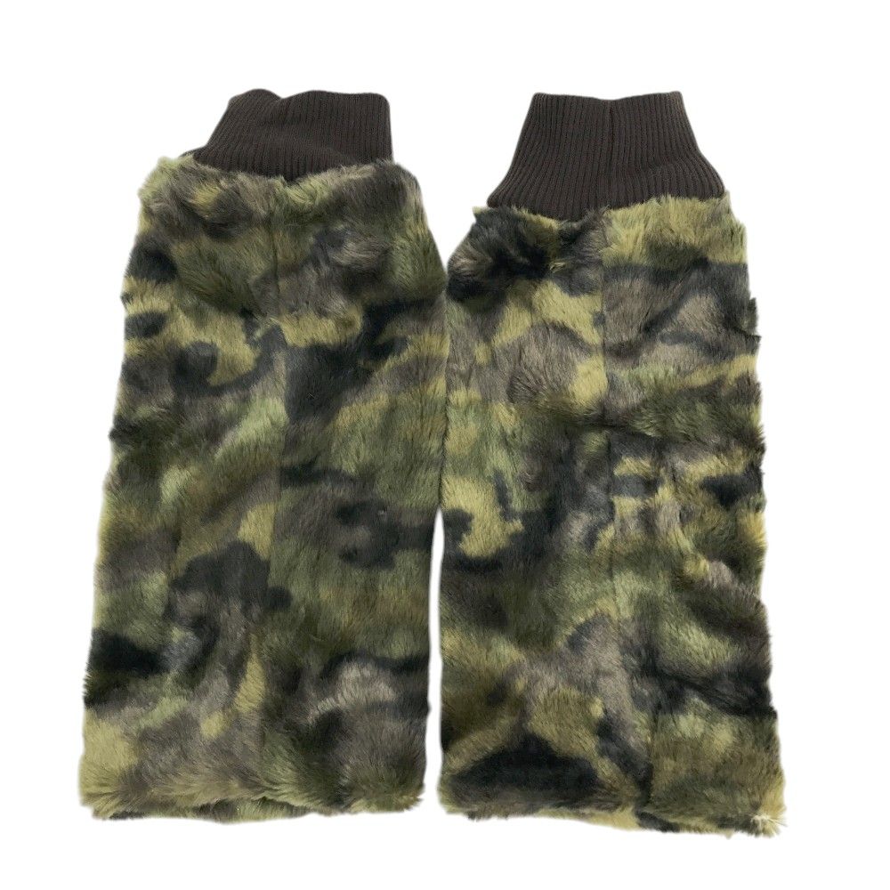 PEARLY GATES パーリーゲイツ 裏起毛 ファー レッグウォーマー カモフラ 迷彩柄 カーキ系 ゴルフウェア ストスト