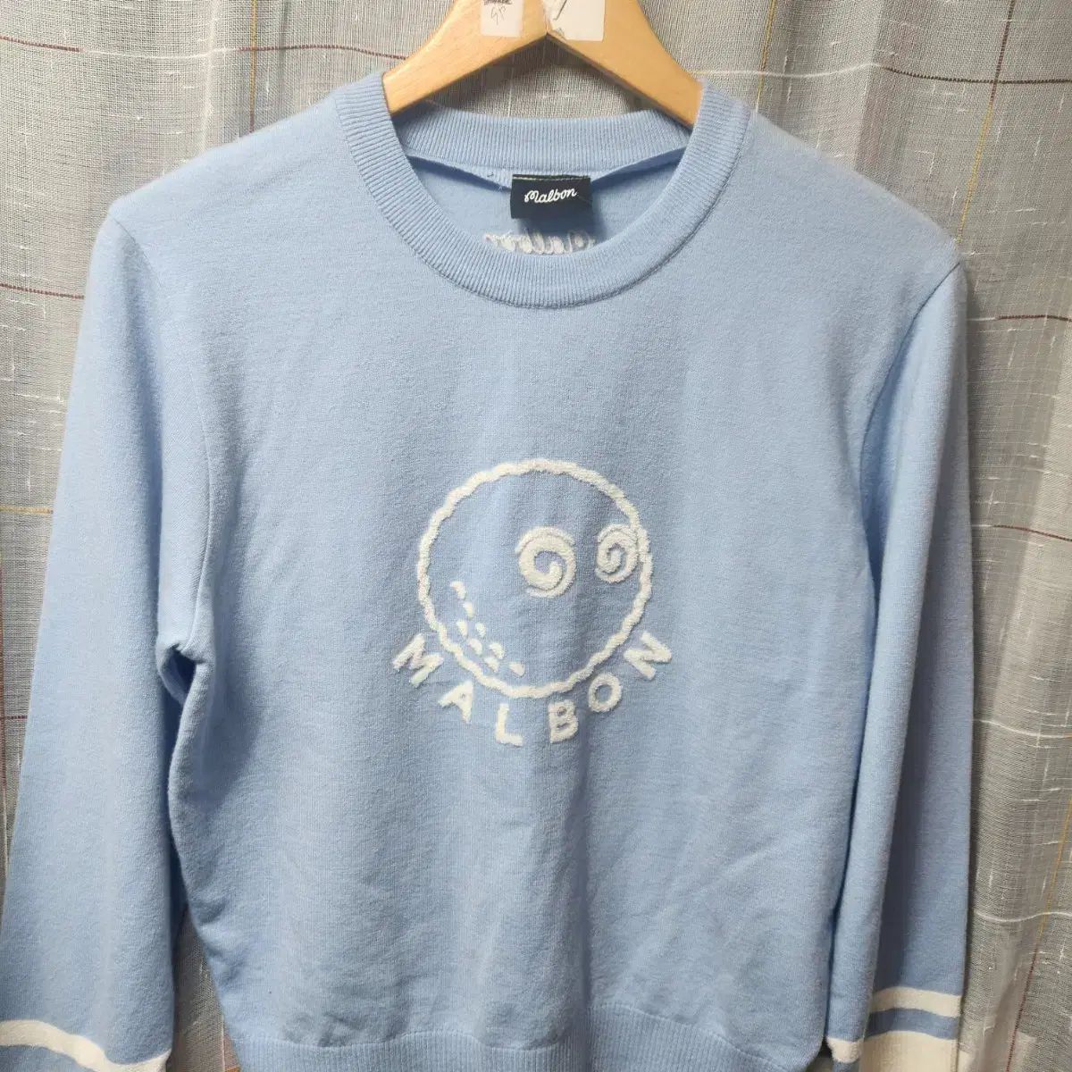 マルボンゴルフ スマイルニット スカイブルー L