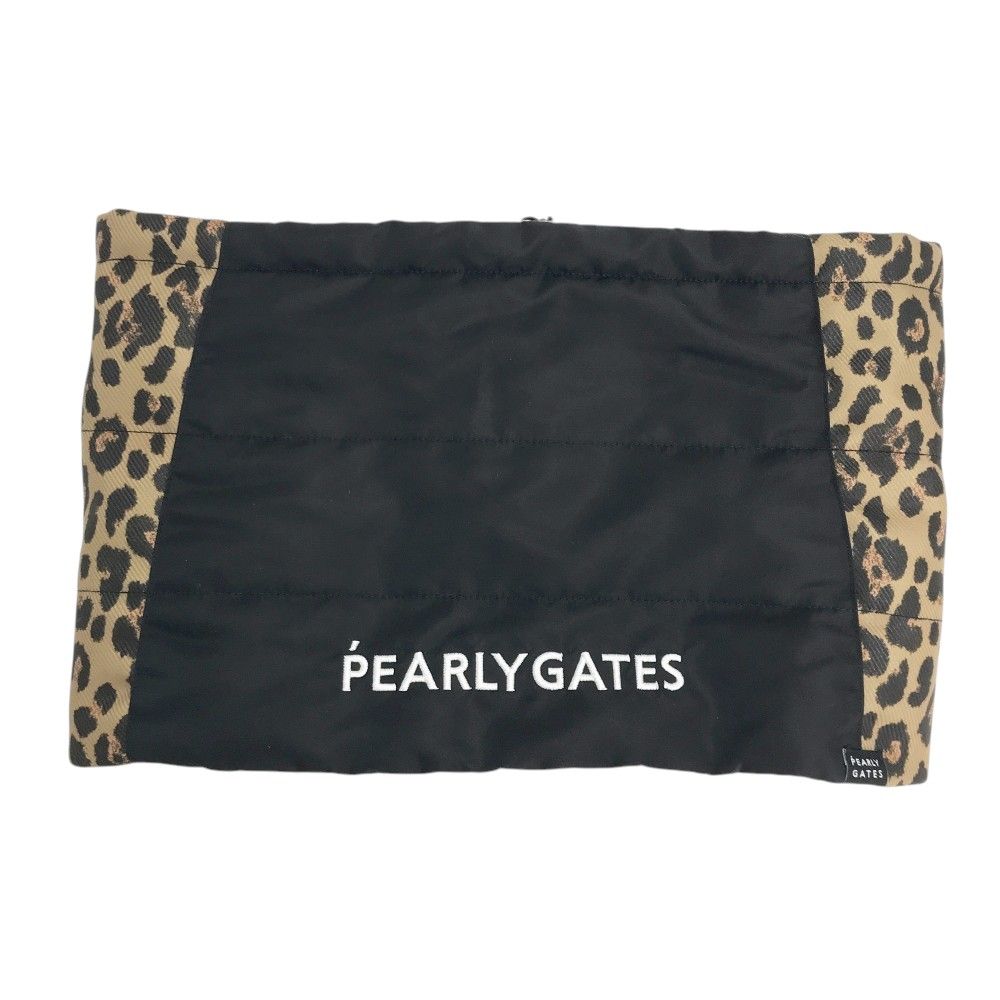 PEARLY GATES パーリーゲイツ ネックウォーマー フリース レオパード柄 ブラウン系 FR 240101550385 ゴルフウェア ストスト