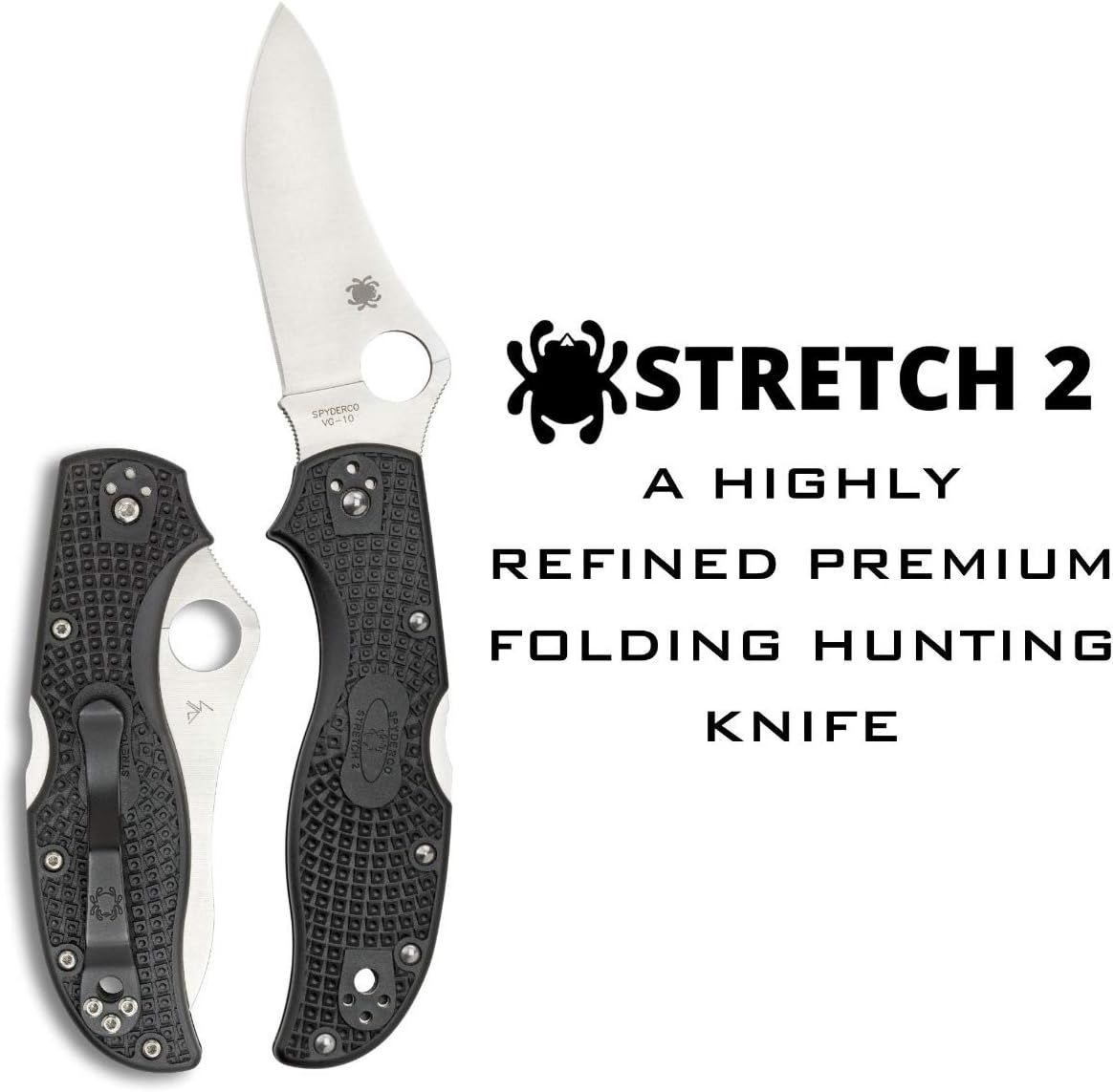  アウトドアナイフ C 90 PBK 2 スパイダルコ ストレッチ2 VG 10 FRN 直刃 サバイバルナイフ ナイフ ツール アウトドア