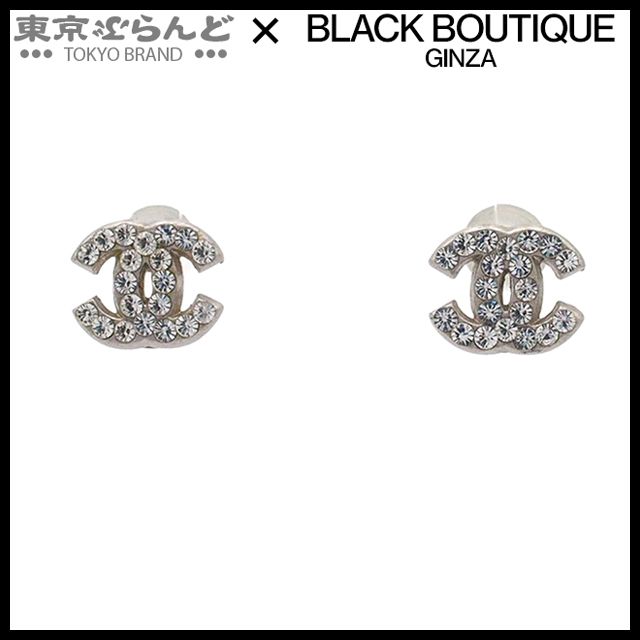 シャネル CHANEL ピアス シルバー メタル ラインストーン ココマーク 04A レディース 101821337