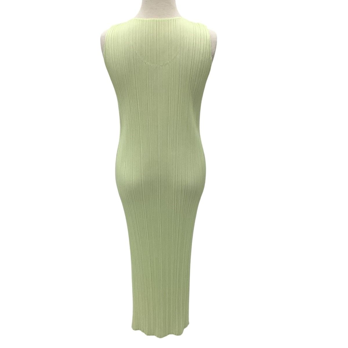 ISSEY MIYAKE イッセイミヤケ PLEATS PLEASE ノースリーブワンピース SIZE 1 PP 01-JH 601 黄緑