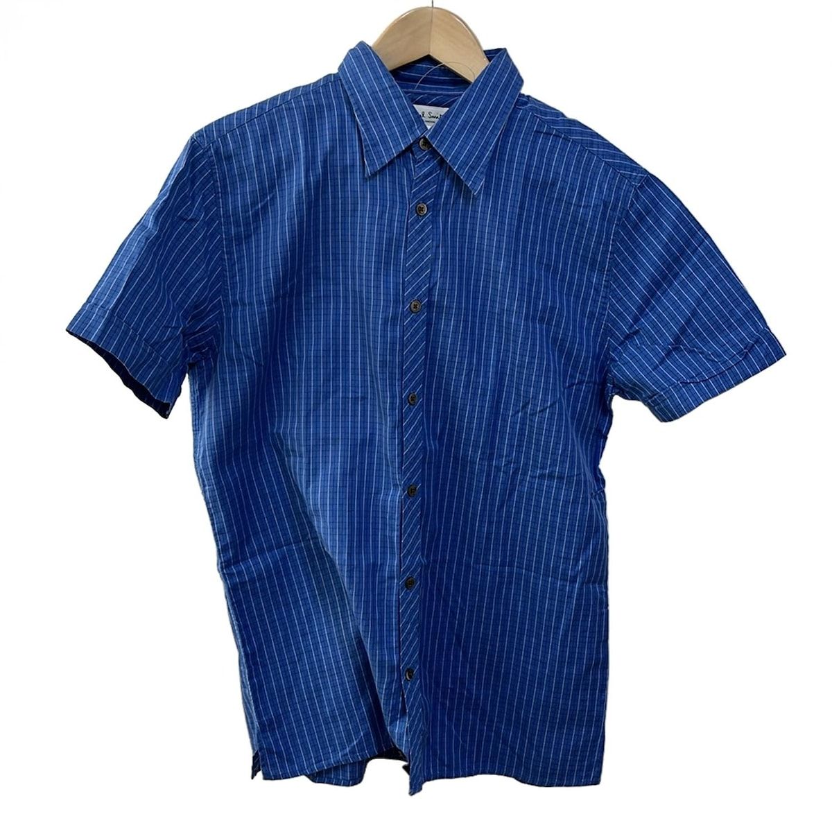 PaulSmith ポールスミス 半袖シャツ サイズL メンズ - ブルー×白×黒