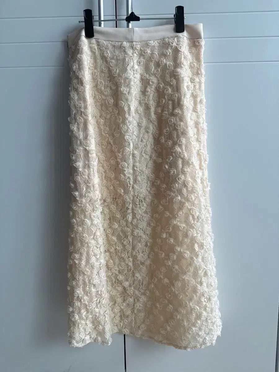 デューイデューイ ローズレース スカート アイボリー M