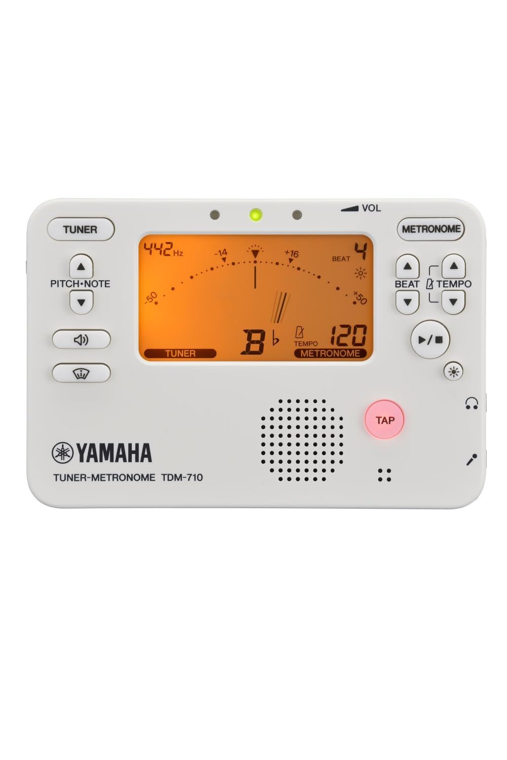 ヤマハ YAMAHA チューナーメトロノーム アイボリーTDM-710 IV チューナーとメトロノームが同時に使える 日常の練習に最適 サウンドバック機能 アイボリー