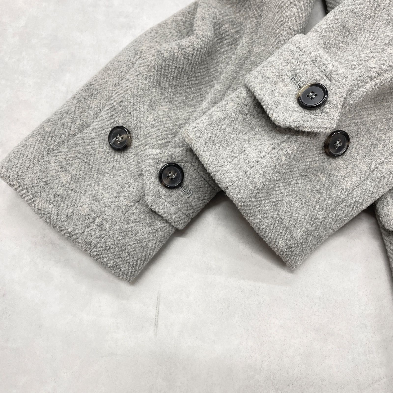 OLD ENGLAND オールドイングランド ダッフルコート ヘリンボーン柄