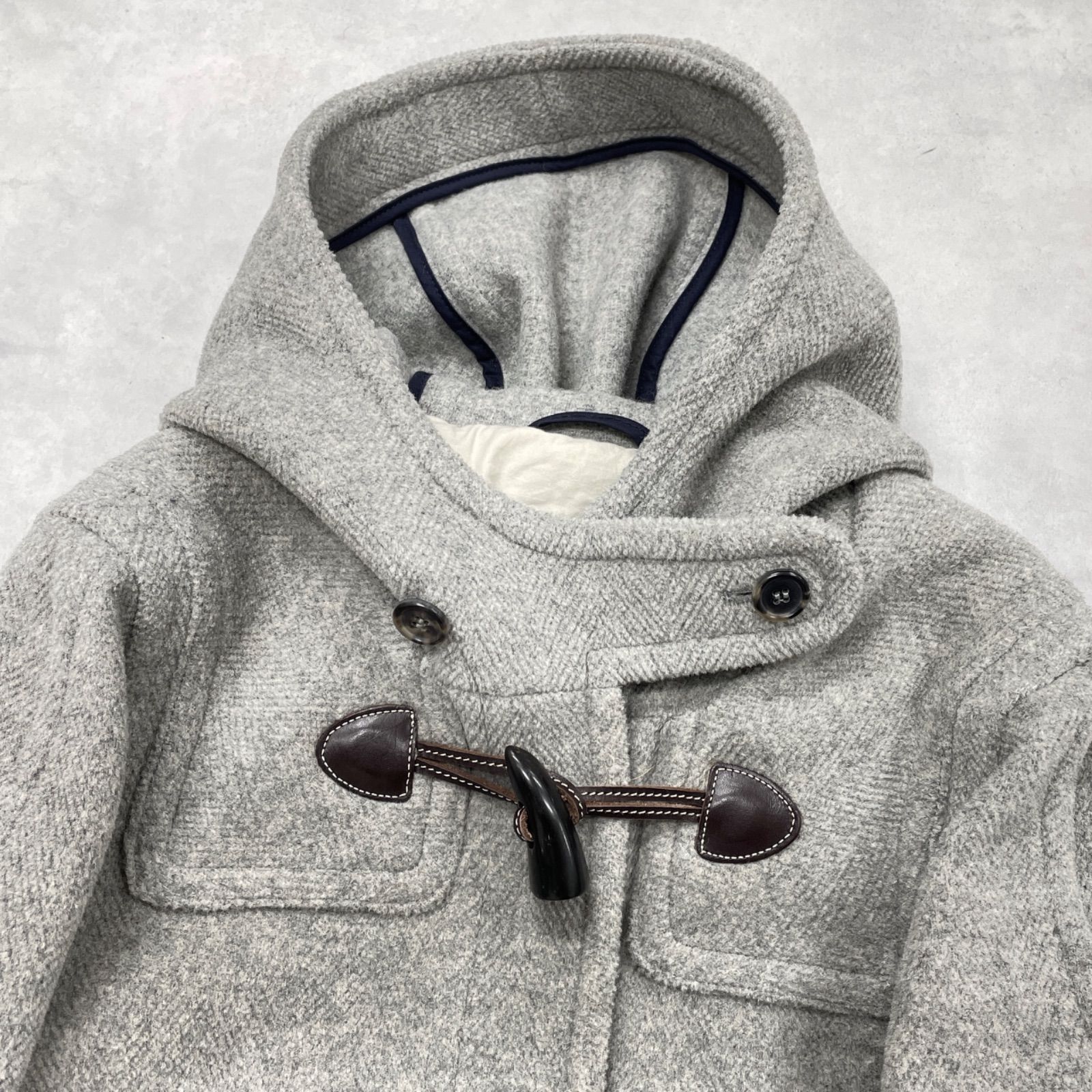 OLD ENGLAND オールドイングランド ダッフルコート ヘリンボーン柄