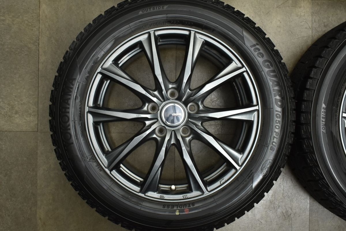  スタッドレス DOS 17 in 7 J 38 PCD 114 3 ヨコハマ アイスガード iG 50プラス 215 60 R アルファード カローラクロス エルグランド 17インチ タイヤ ホイールセット