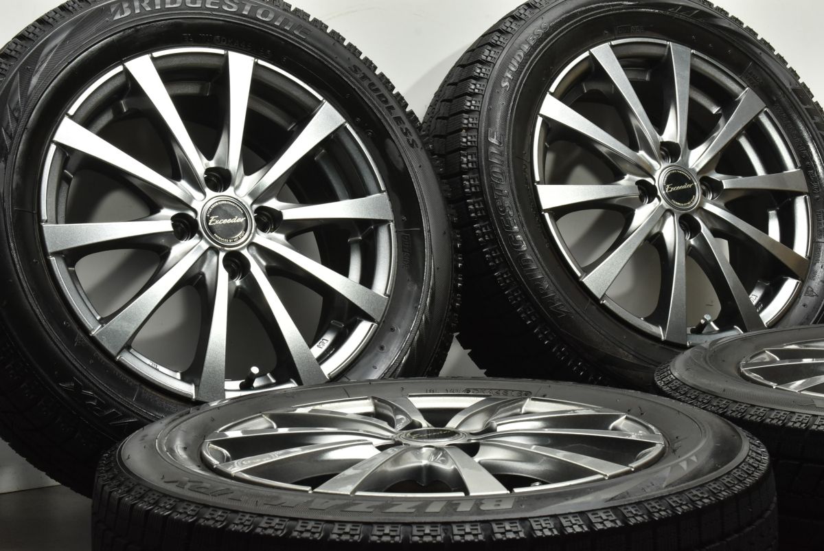 交換用に エクシーダー 15 in 5 J 43 PCD 100 ブリヂストン ブリザック VRX 175 65 R フィールダー アクア ヴィッツ フィット 可