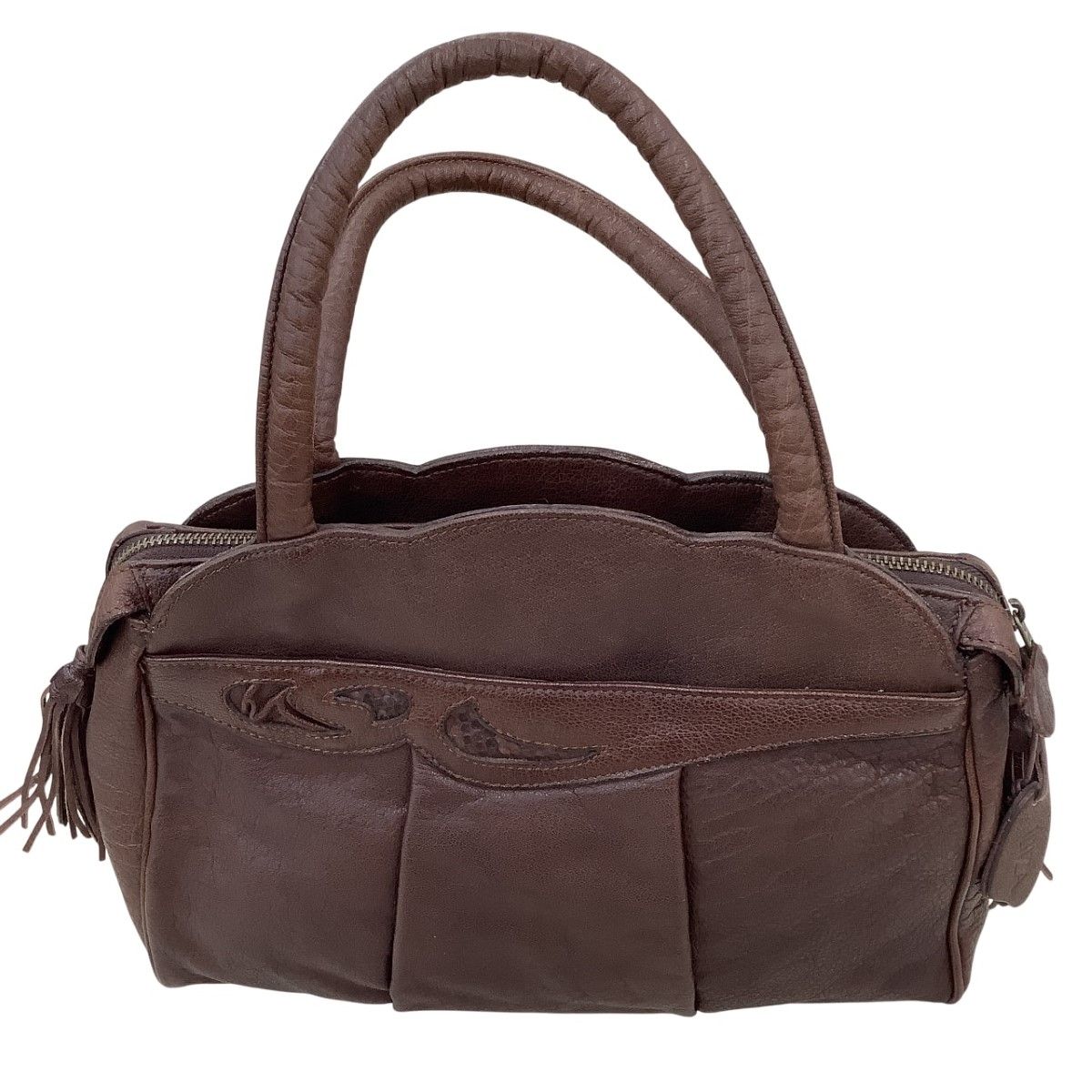 IBIZA イビサ レディース ハンドバッグ レザー ブラウン