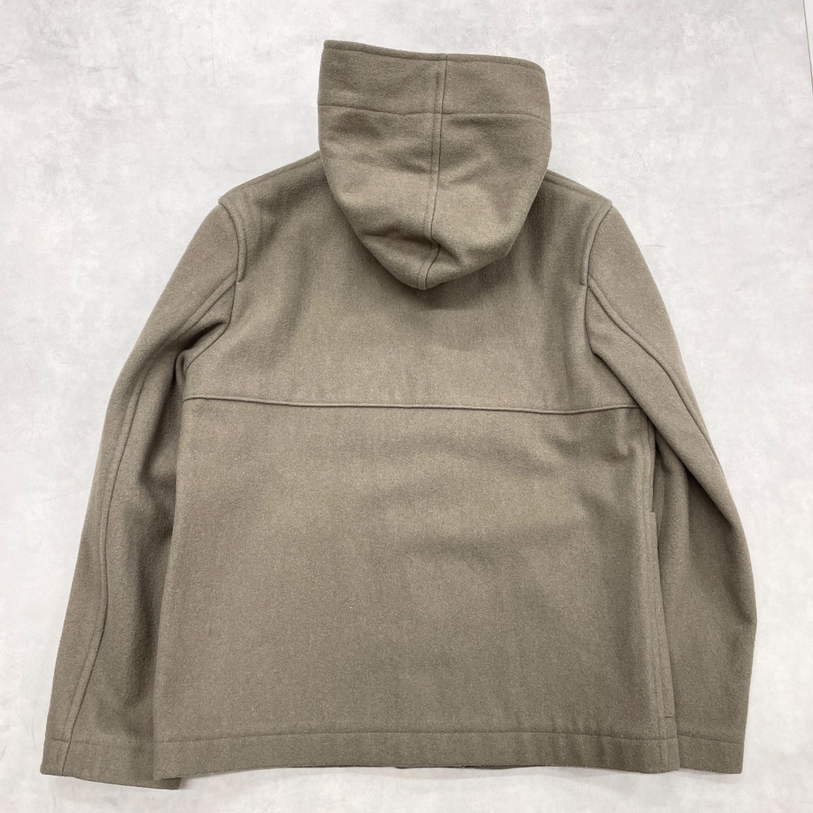 MHL. MARGARET HOWELL エムエイチエル マーガレットハウエル ショートコート フード 比翼 ウール ブラウン レディース 1