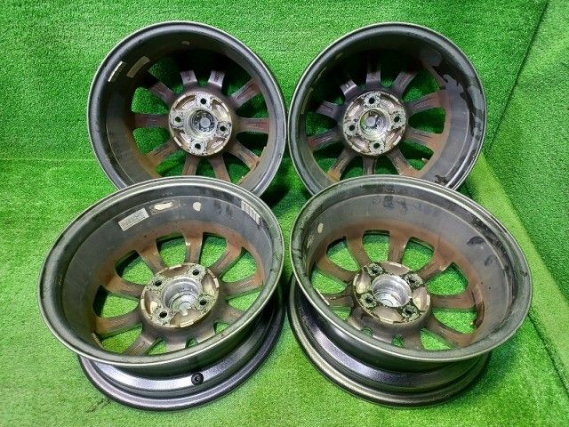 ミルアス ﾉｰﾄ ﾌｨｯﾄ ホイール アルミ ガンメタ 14インチ 5 J 4穴 4本 100 38