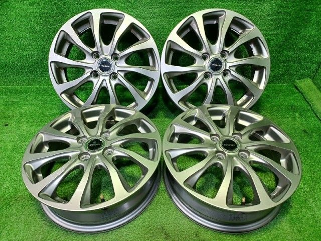 バルミナ ブリヂストン ﾊｽﾗｰ ﾀﾝﾄ ﾃﾞﾘｶﾐﾆ ホイール アルミ ガンメタ 15インチ 4 5 J 4穴 4本 100 48