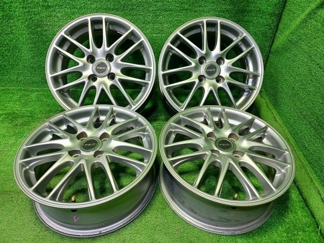 フェイド ﾔﾘｽ ｱｸｱ ﾉｰﾄ ﾌｨｯﾄ ホイール アルミ ガンメタ 15インチ 5 J 4穴 4本 100 45