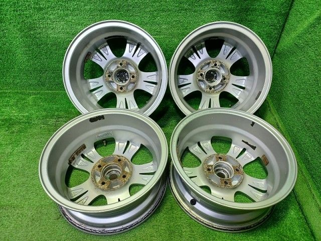 リバーライン ﾉｰﾄ ﾔﾘｽ ｳﾞｨｯﾂ ホイール アルミ ガンメタ 14インチ 5 J 4穴 4本 100 38