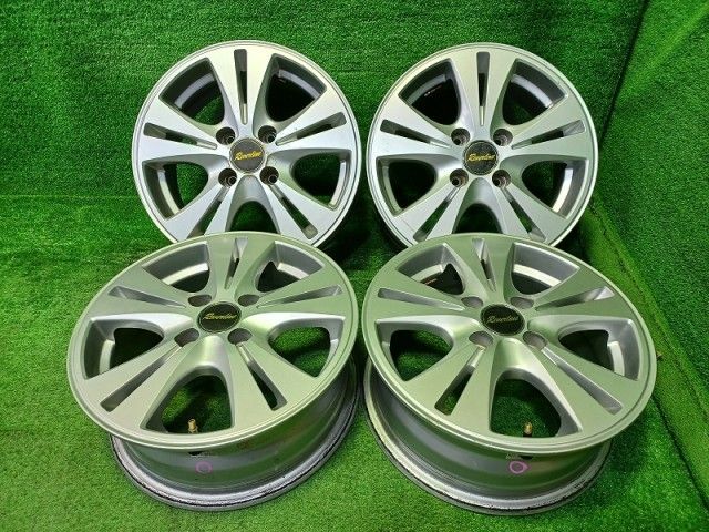 リバーライン ﾉｰﾄ ﾔﾘｽ ｳﾞｨｯﾂ ホイール アルミ ガンメタ 14インチ 5 J 4穴 4本 100 38