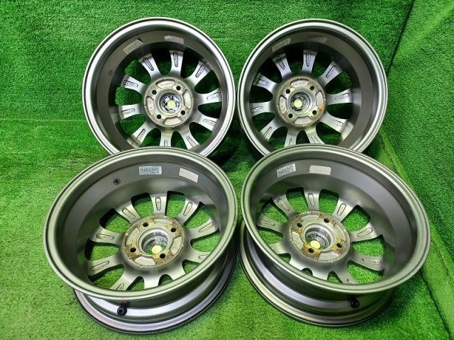 バルミナ ﾉｰﾄ ﾔﾘｽ ｳﾞｨｯﾂ ホイール アルミ ガンメタ 14インチ 5 J 4穴 4本 100 39