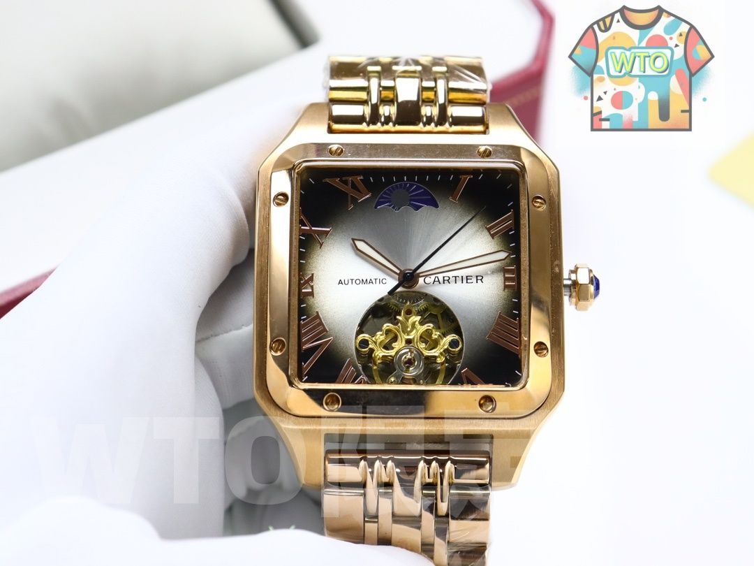 角型腕時計 オートマチック輸入機械式ムーブメント