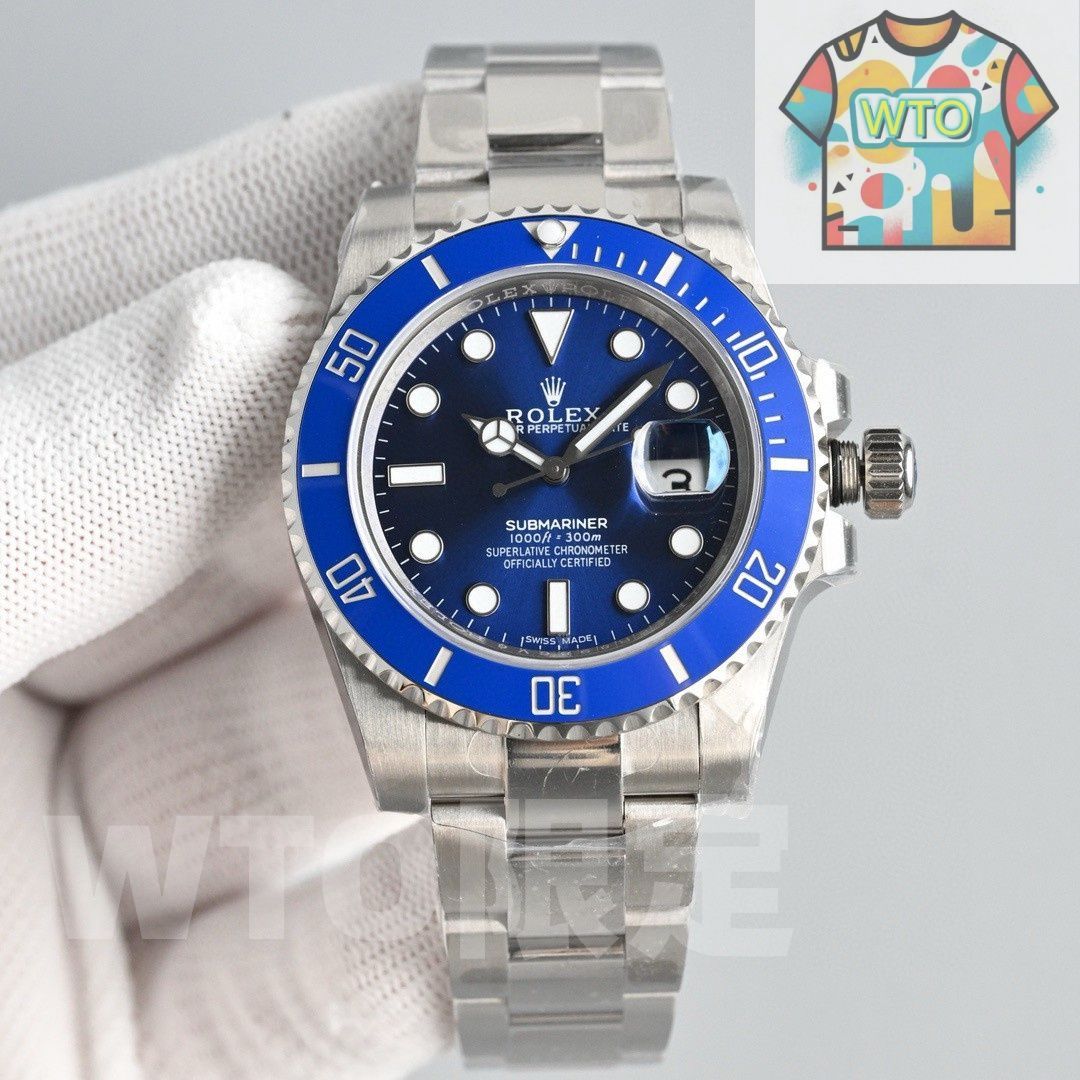 WTO通販 Rolex ロレックス 民版水鬼腕時計 316L ステンレススチール製-WTO輸入-VZD84