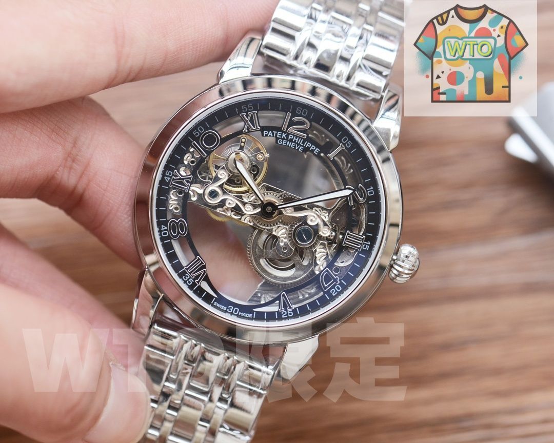 WTO通販 Patek Philippe パテックフィリップ 透かし彫りデザインの自動機械式腕時計 41 mm WTO輸入 QKG 92