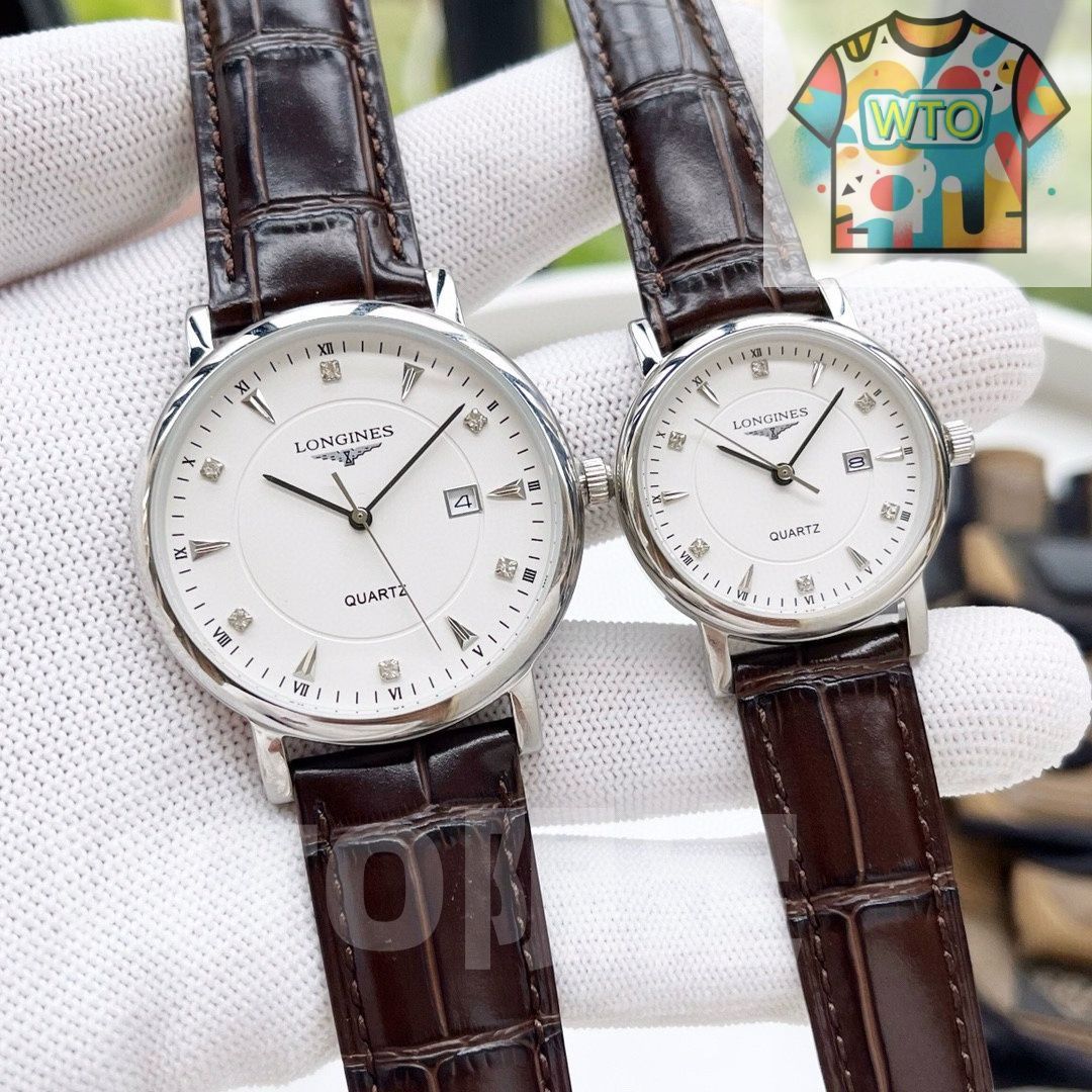 WTO通販 Longines ロンジン カップル対時計 オリジナル輸入クォーツムーブメント WTO輸入 XEQ 34 コスパ重視 腕時計(デジタル) 