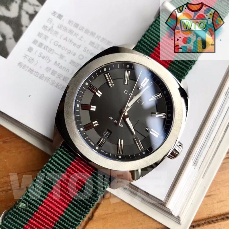  WTO通販 Gucci グッチ クォーツ腕時計 ナイロンストラップ付き WTO輸入 LTI 05 腕時計(デジタル) 時計