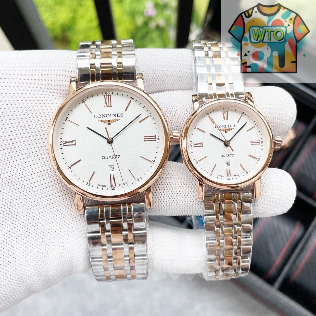 WTO通販 Longines ロンジン 精品カップル腕時計 クラシック 3 針デザイン 輸入クォーツ機芯搭載-WTO輸入-DDI57