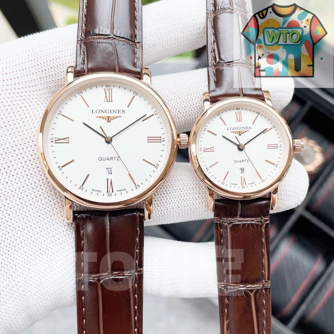 WTO通販 Longines ロンジン 精品カップル腕時計 クラシック 3 針デザイン 輸入クォーツ機芯搭載-WTO輸入-ITQ 14
