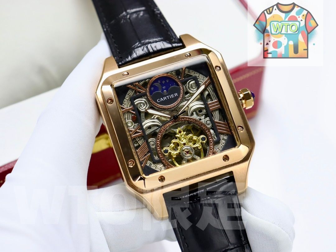 WTO通販 Cartier カルティエ 角型腕時計 トップバージョン 316L ステンレススチールケース-WTO輸入-CND36