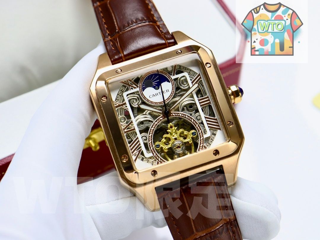 WTO通販 Cartier カルティエ 角型腕時計 トップバージョン 316L ステンレススチールケース-WTO輸入-CND36