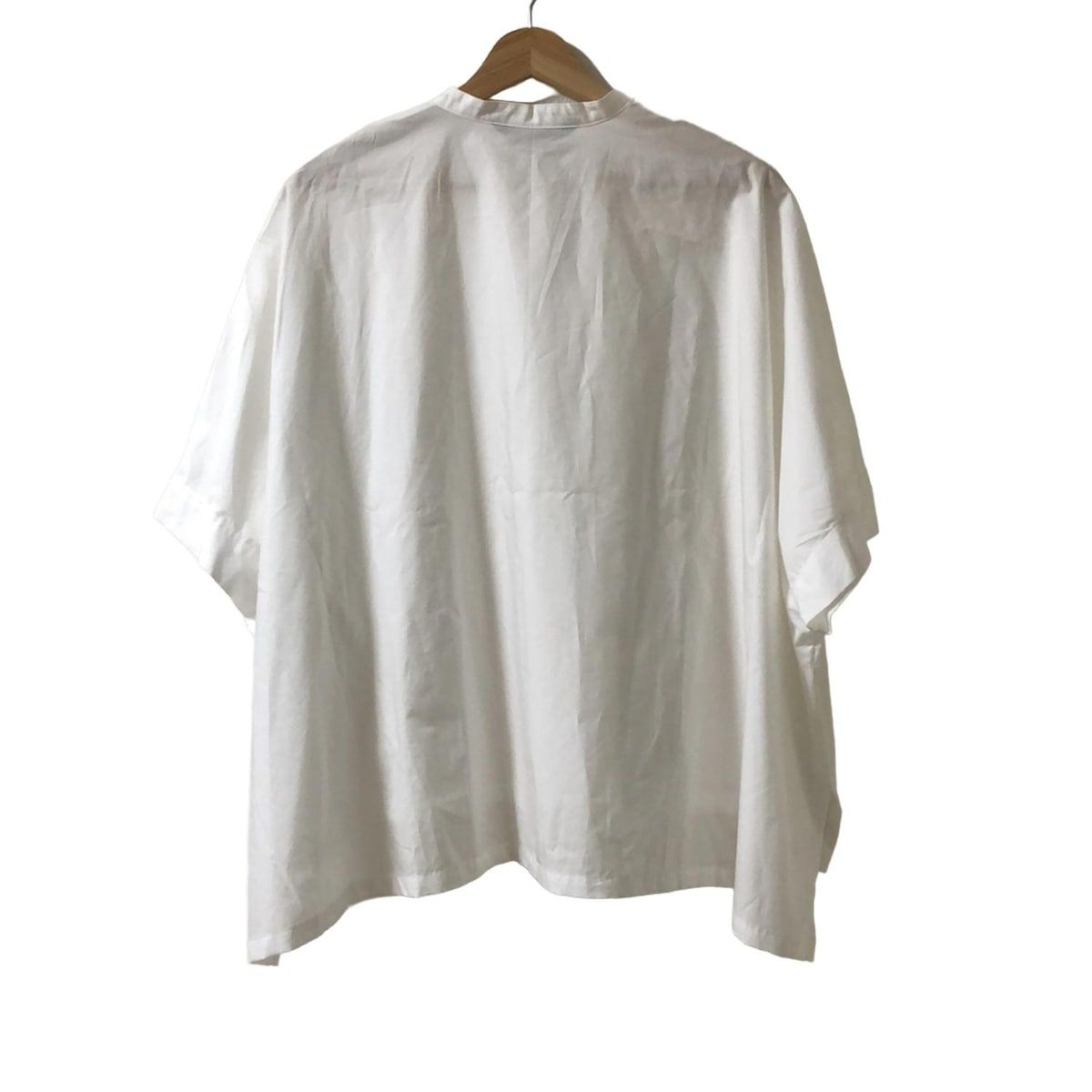 mizuiro ind ミズイロインド 七分袖シャツブラウス レディース - 白