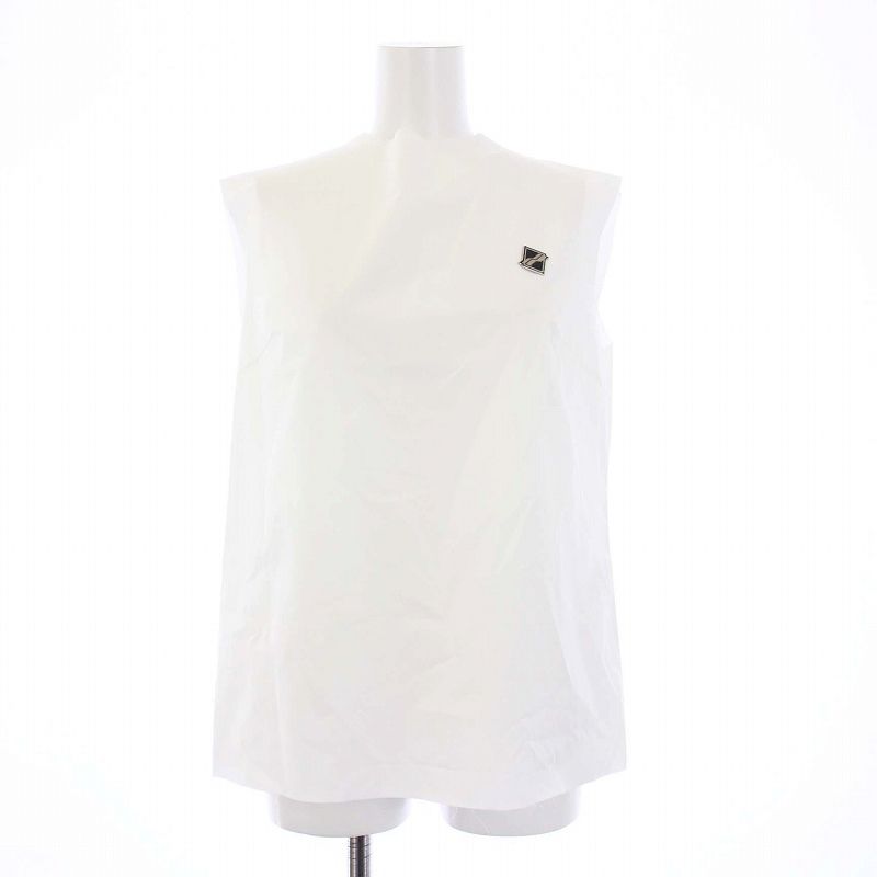 ウェルダン WE11DONE WHITE COTTON TOP ノースリーブ カットソー カットオフ S 白 ホワイト KH GY21