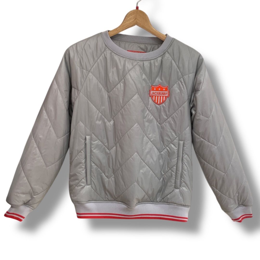 JACK BUNNY ジャックバニー リバーシブル中綿ブルゾン 263-9121052 リバーシブル ボア キルティング 中綿 ゴルフウェア スポーツ グレー オレンジ サイズ0 XS レディース 冬 ゴーゴー古着セントラルパーク名古屋店NO.1453