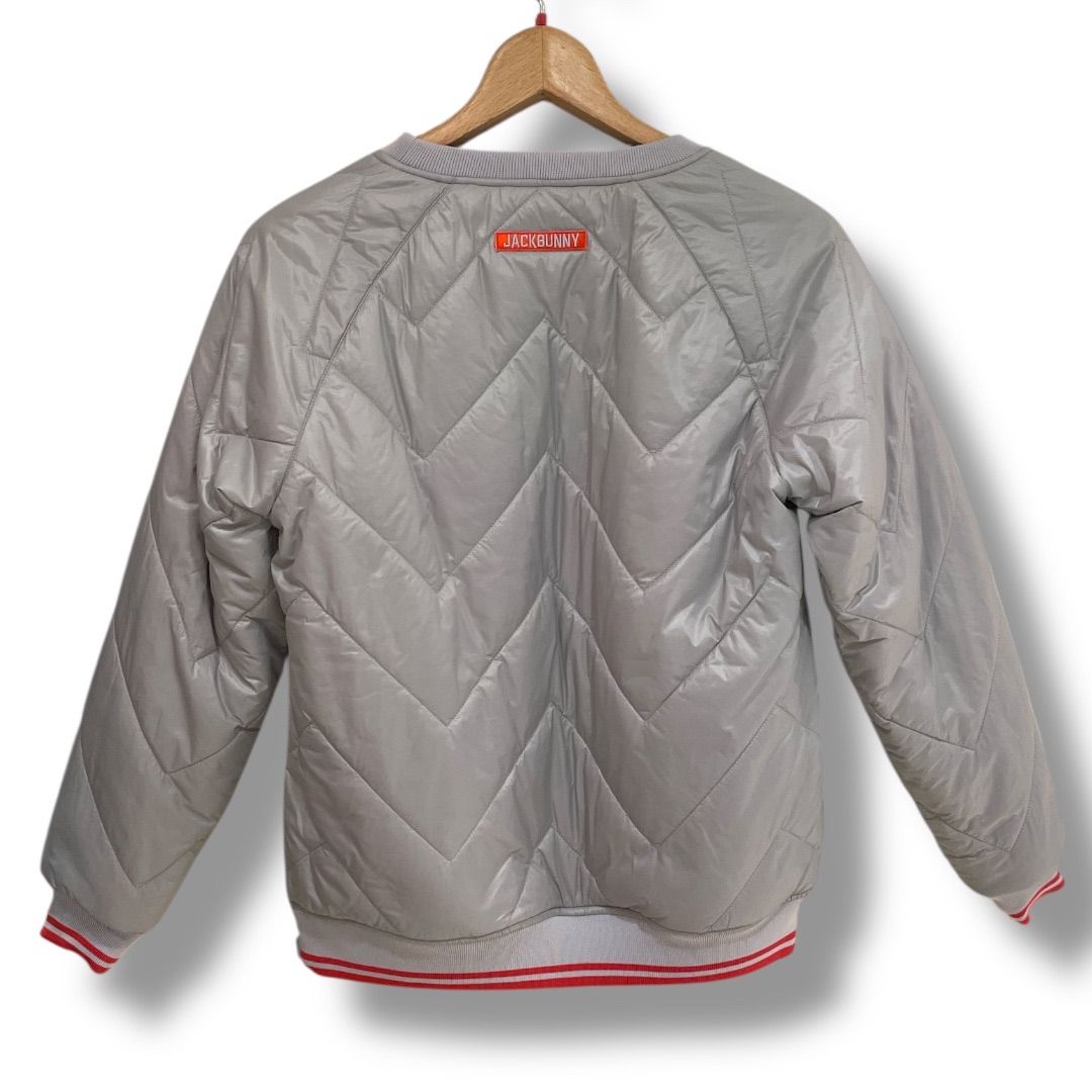 JACK BUNNY ジャックバニー リバーシブル中綿ブルゾン 263-9121052 リバーシブル ボア キルティング 中綿 ゴルフウェア スポーツ グレー オレンジ サイズ0 XS レディース 冬 ゴーゴー古着セントラルパーク名古屋店NO.1453