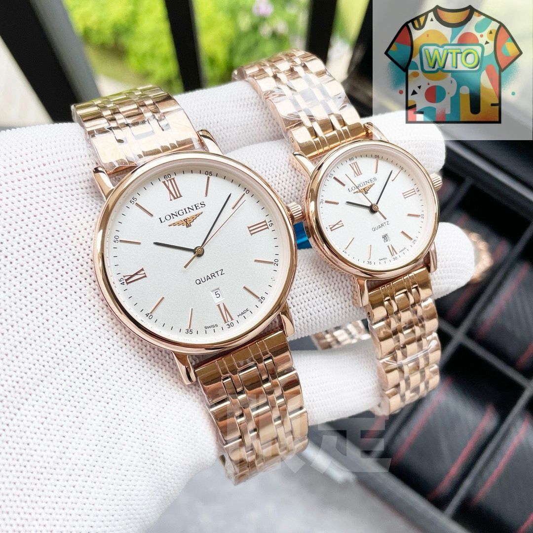  WTO通販 Longines ロンジン 精品カップル腕時計 クラシック 3 針デザイン 輸入クォーツ機芯搭載 WTO輸入 DDI 57 腕時計(デジタル) 時計