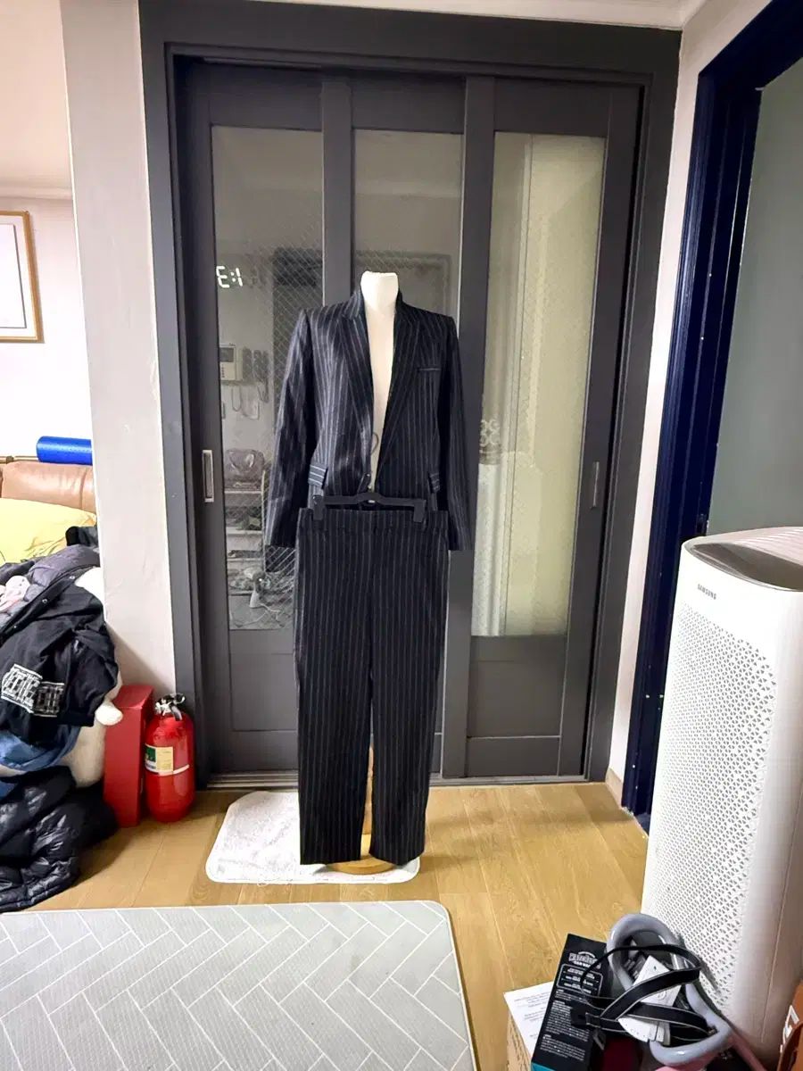 ミシャ Michaa ストライプ ウール スーツ セットアップ