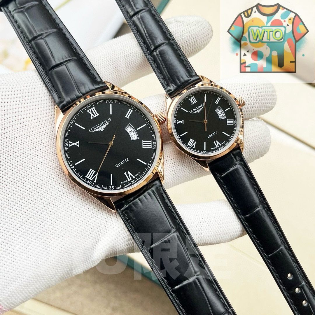  WTO通販 Longines ロンジン 精品カップル腕時計 クラシック 3 針デザイン 輸入クォーツ機芯搭載 WTO輸入 FEG 37 腕時計(デジタル) 時計