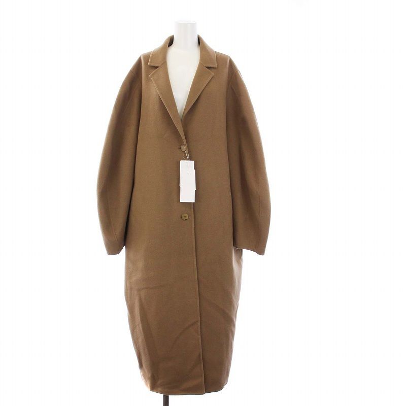 ル ディセット セプトンブル LE 17 SEPTEMBRE 23AW BALLON ARM ドゥーズィエムクラス取扱 チェスターコート アウター ロング ウール 茶 ブラウン KH