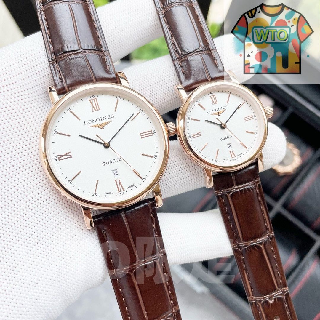 WTO通販 Longines ロンジン 精品カップル腕時計 クラシック 3 針デザイン 輸入クォーツ機芯搭載-WTO輸入-ITQ14