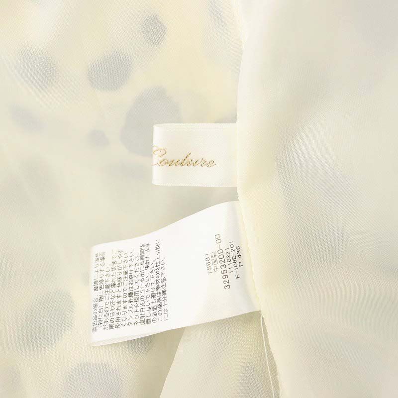  アンドクチュール And Couture 総柄マキシワンピース ロング 五分袖 38 白 黒 HK OS SH 長袖 七分袖 その他